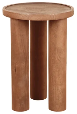 Ronde Bijzettafel Elly Mangohout, 42cm, kleur Naturel