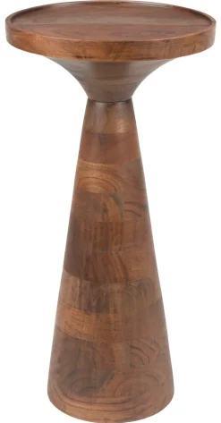 Ronde Bijzettafel Floss Acaciahout, 28cm, kleur Walnoot