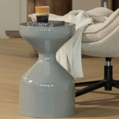 Ronde Bijzettafel Floyd 30cm, kleur Lichtgrijs