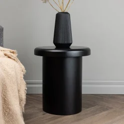 Ronde Bijzettafel Janal 40cm, kleur Zwart
