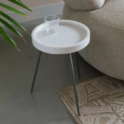 Ronde Bijzettafel Katheryne Marmer, 33cm