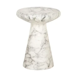 Ronde Bijzettafel Lohan Faux Marmer, 35cm