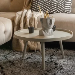 Ronde Bijzettafel Mesa Ø60cm, kleur Zand