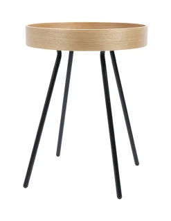 Ronde Bijzettafel Oak Tray Eikenhout, 46cm