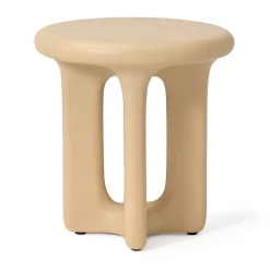 Ronde Bijzettafel Onomo Mudstone textuur, 46cm