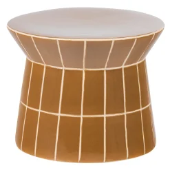 Ronde Bijzettafel Plu Keramiek, 38cm, kleur Honinggeel