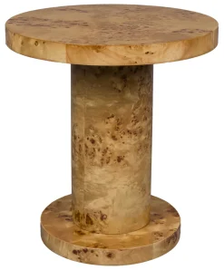 Ronde Bijzettafel Quinn Eucalyptushout, 46cm