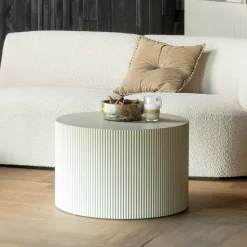 Ronde Bijzettafel Sanne 60cm, kleur Antique Beige