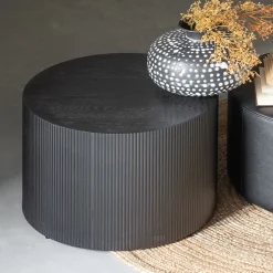 Ronde Bijzettafel Sanne ø60cm, kleur zwart