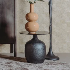 Ronde Bijzettafel Vigo Glas, 45cm