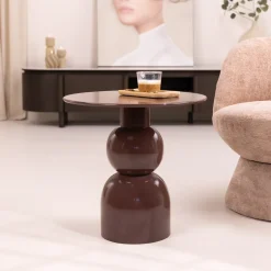 Ronde Bijzettafel Wes 50cm, kleur Roest