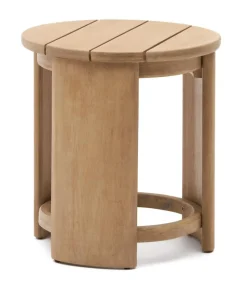 Ronde Bijzettafel Xoriguer Eucalyptushout, 60cm hoog