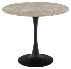 Ronde Bistrotafel Tempest Keramiek met marmerlook, 90cm