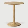 Ronde Bistrotafel Torsion Gevernist Eikenhout, kleur Naturel