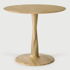 Ronde Bistrotafel Torsion Gevernist Eikenhout, kleur Naturel