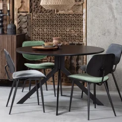 Ronde Eettafel Bruno 120cm, kleur zwart