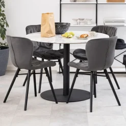 Ronde Eettafel Clement Wit marmer, Ø105cm