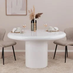 Ronde Eettafel Frost 130cm, kleur Wit