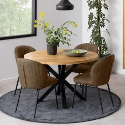 Ronde Eettafel Line Eiken, 120cm