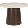 Ronde Eettafel Margred Marmer en mangohout, 130cm