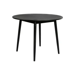 Ronde Eettafel Memo Eikenhout, kleur Zwart