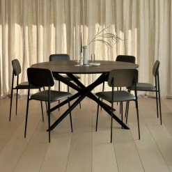 Ronde Eettafel Mikado Gevernist Eikenhout, 150cm