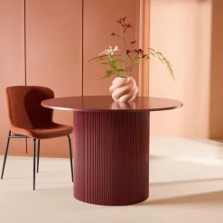 Ronde Eettafel Mistina 110cm, kleur Burgundy