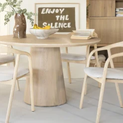Ronde Eettafel Nola Eikenhout, 130cm
