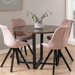 Ronde Eettafel Per Marmerlook, Ø110cm