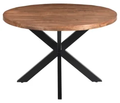 Ronde Eettafel Rocky Mangohout en staal