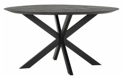 Ronde Eettafel Shape Teakhout, kleur Zwart