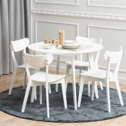 Ronde Eettafel Torkil 105cm, kleur Wit