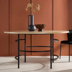 Ronde Eettafel Vu MDF, 140cm, kleur Whitewash