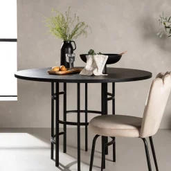 Ronde Eettafel Vu MDF, kleur Zwart