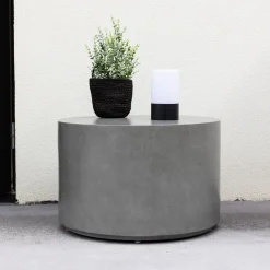 Ronde Outdoor Bijzettafel Jorja 60cm, kleur Grijs
