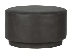 Ronde Poef Coffee Eco-leer 60cm