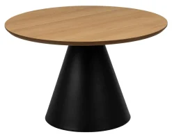 Ronde Salontafel Anemone Eiken, kleur Zwart