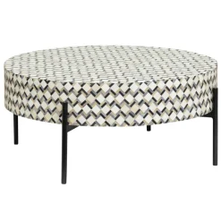 Ronde Salontafel Brendola Bone inlay