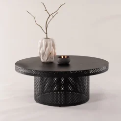 Ronde Salontafel Chivonne 100cm, kleur Zwart