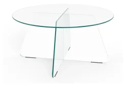 Ronde Salontafel Coutney Glas, 80cm