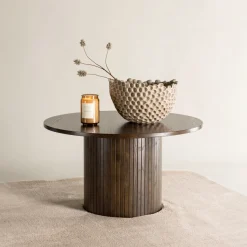 Ronde Salontafel Fionna 80cm, kleur Mokka
