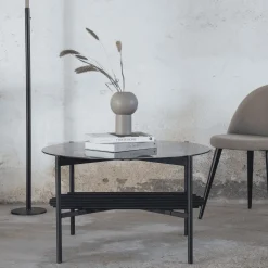 Ronde Salontafel Jamol Smoked glas, 80cm