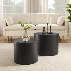 Ronde Salontafel Jolyn MDF, Set van 2 stuks