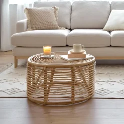 Ronde Salontafel Kohana Rotan, 66cm