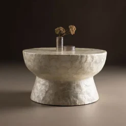 Ronde Salontafel Leeann Capiz, 70cm