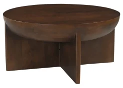 Ronde Salontafel Makesha Mangohout, 90cm