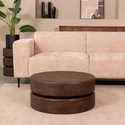 Ronde Salontafel Milly Mangohout, 70cm