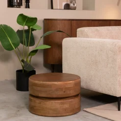 Ronde Salontafel Milly Mangohout, 50cm