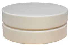 Ronde Salontafel Milly Mangohout, 70cm, kleur Soft Sand