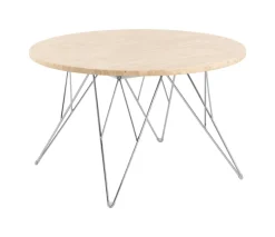 Ronde Salontafel Nadia Travertin, kleur Zand